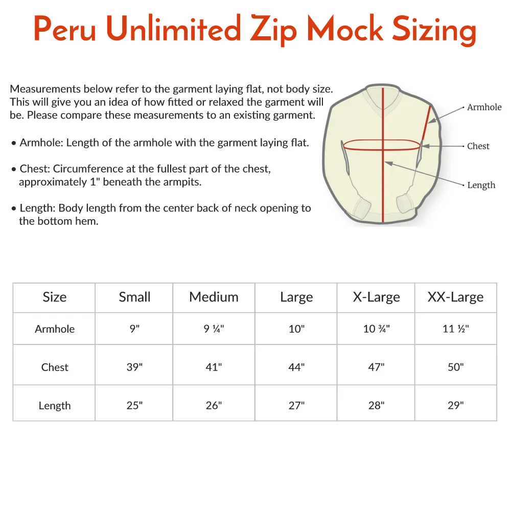 Royal Alpaca Half-Zip Mock Neck Sweater in Natural by Peru Unlimited