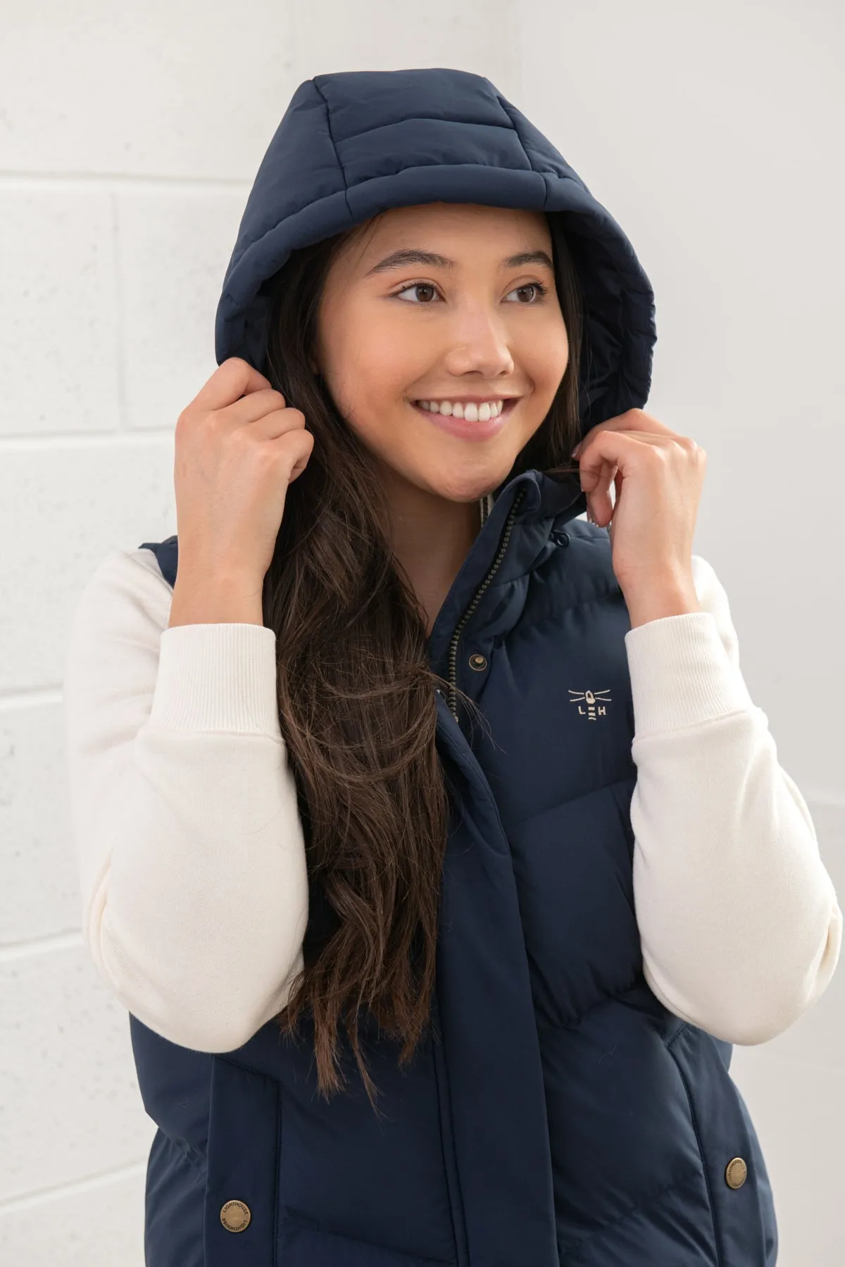 Savannah Long Gilet - Navy