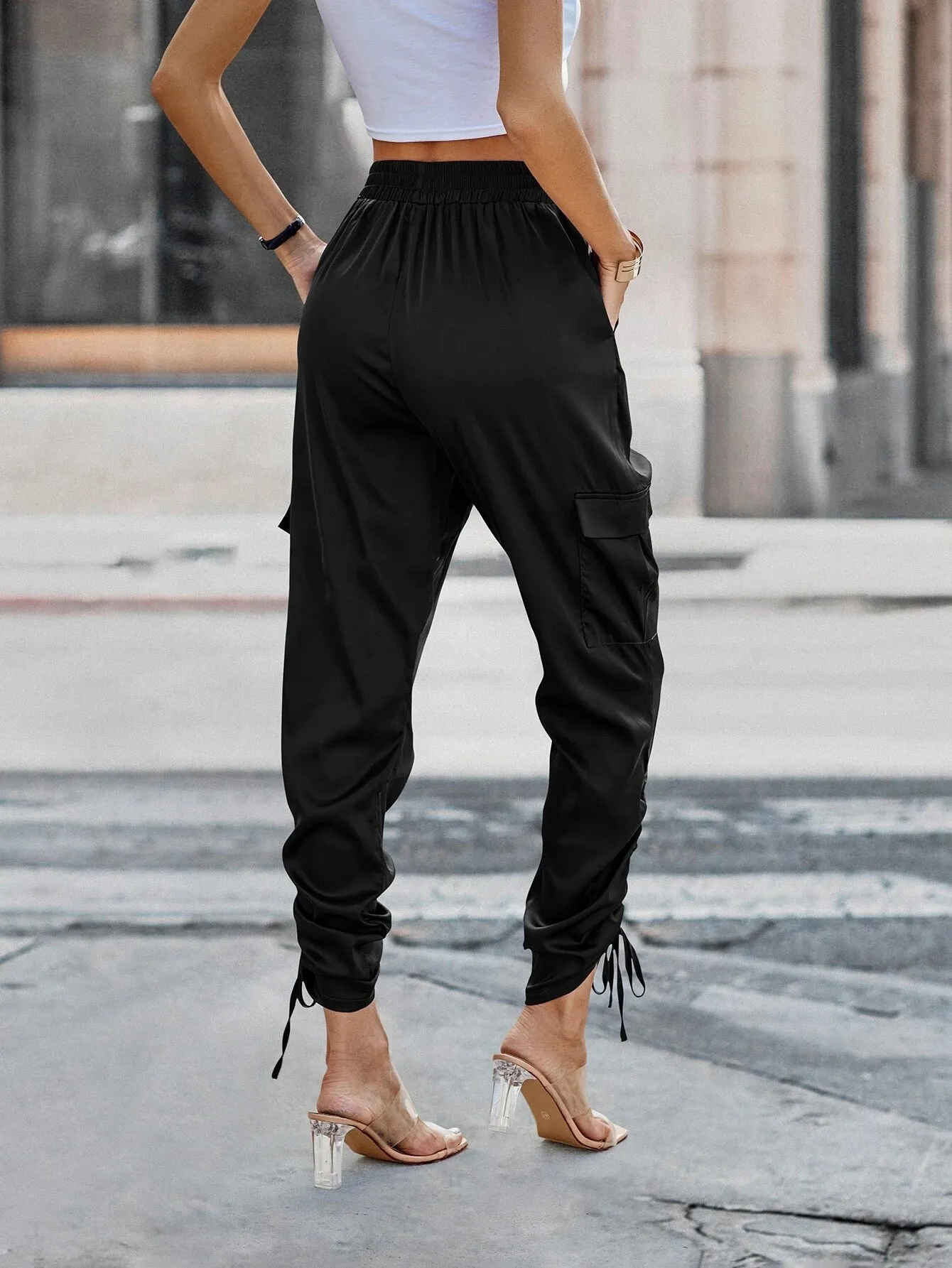 Side Stacked Drawstring Pants