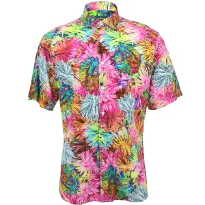 Slim Fit Short Sleeve Shirt - Neon Splash