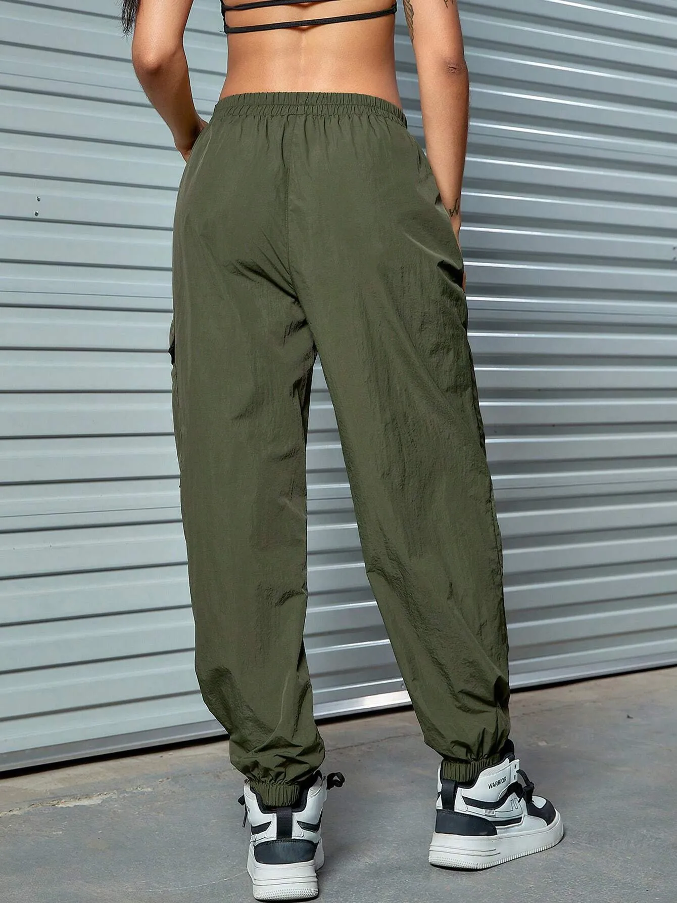 Street Style Flap Pocket Cargo Jogger Pants