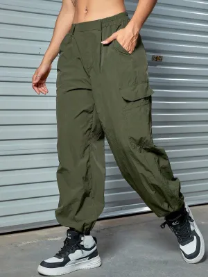 Street Style Flap Pocket Cargo Jogger Pants