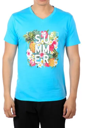 Summer Graphic Tee Aqua