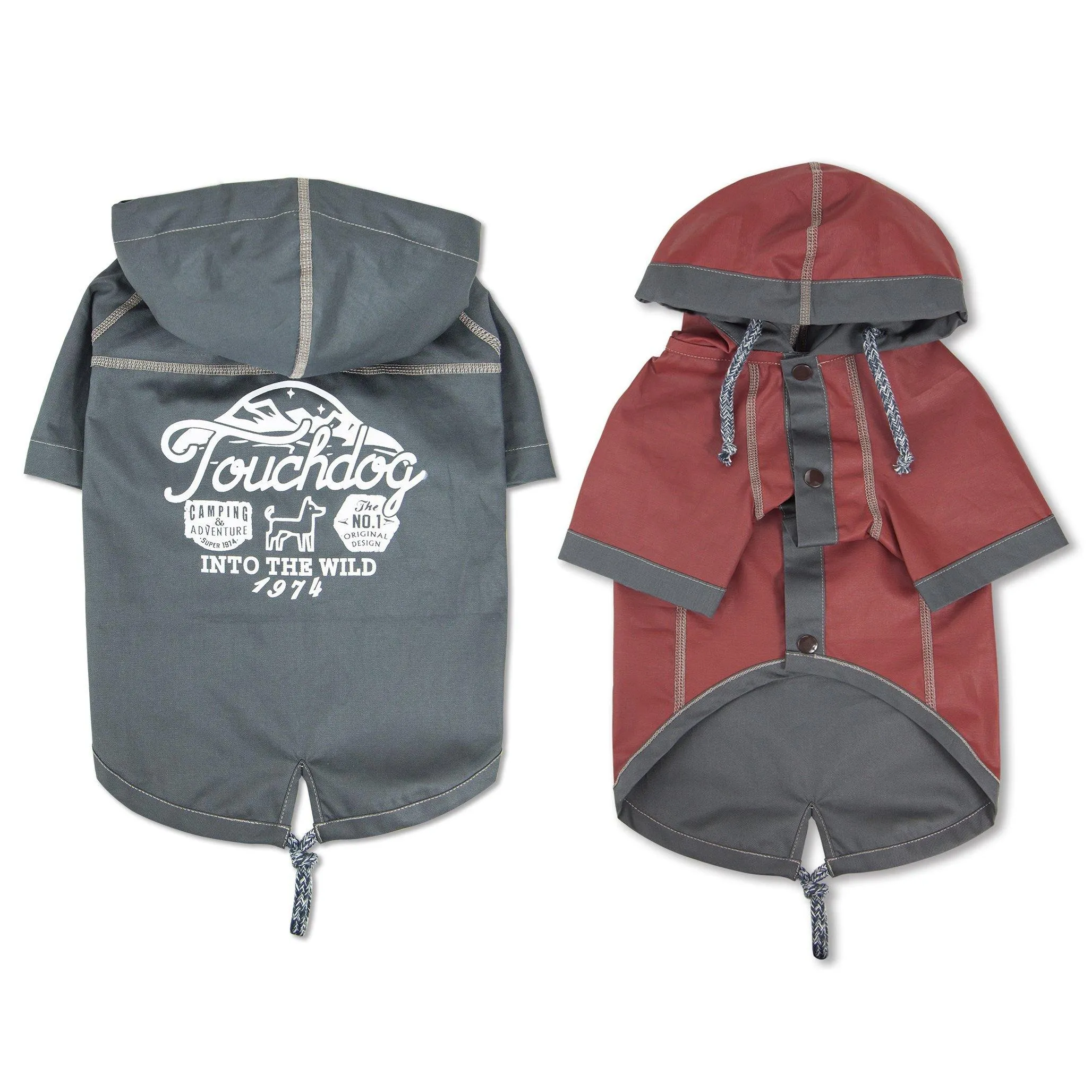 Touchdog 'Cloudburst' Reversible Fashion Waterproof Dog Raincoat
