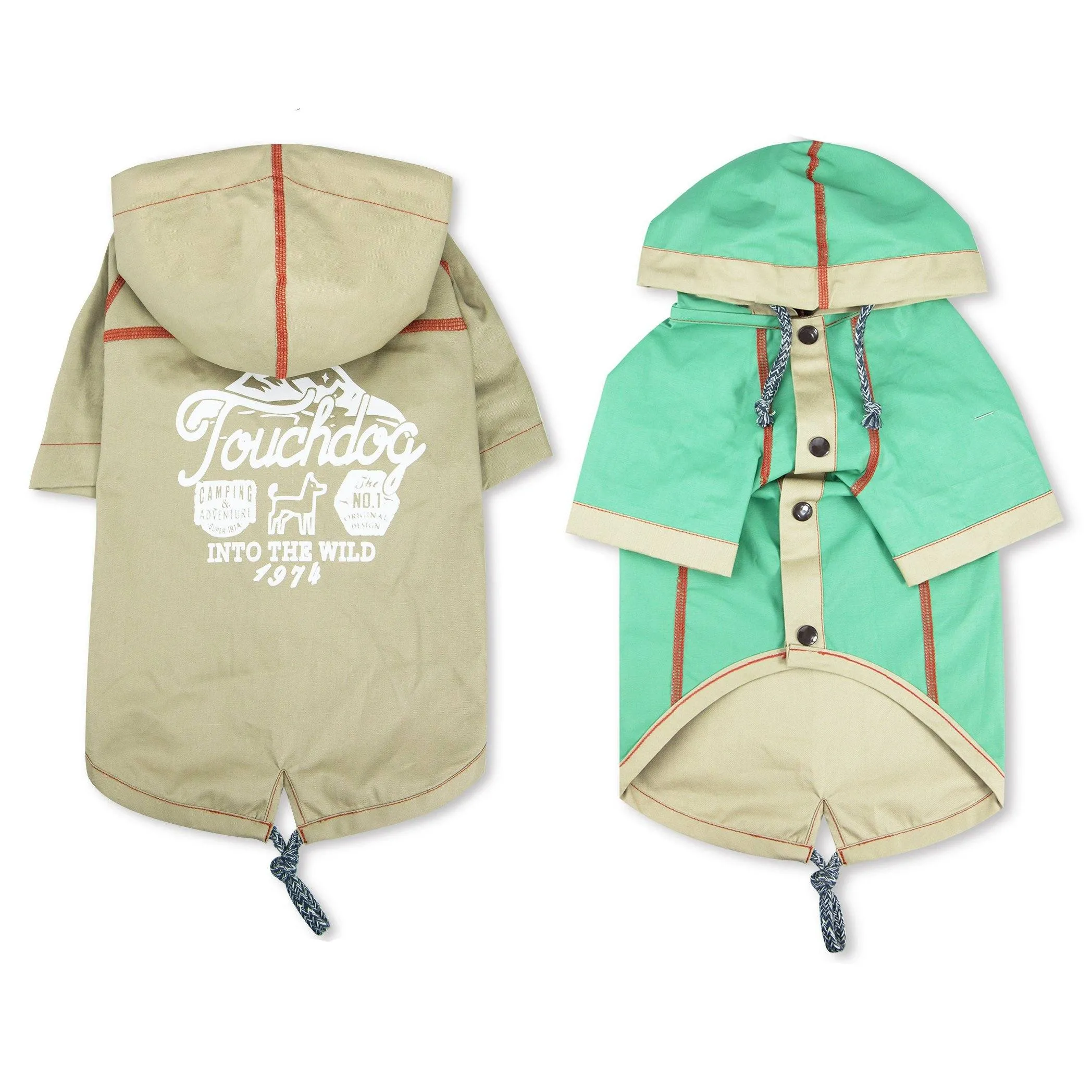Touchdog 'Cloudburst' Reversible Fashion Waterproof Dog Raincoat