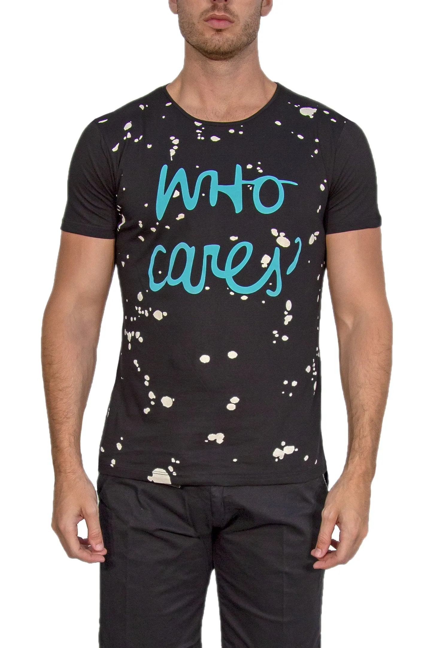 Who Cares Graphic Tee Black
