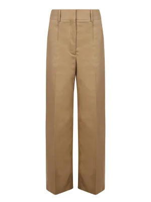 Wide-leg tailored trousers