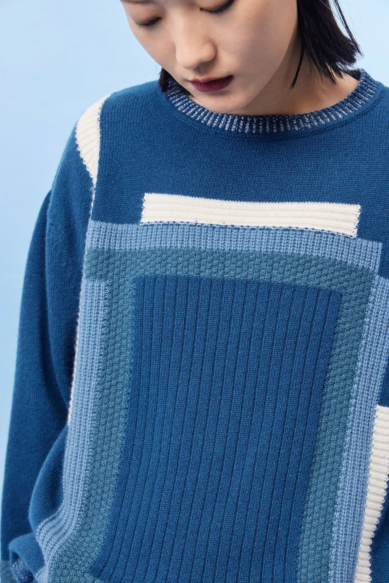 Women's crew neck cashmere knitwear