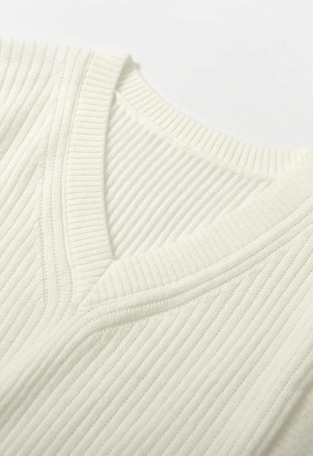 zhilifs Mens V-Neck Knitted Sweater Sleeveless Pullover Knitwear Vest Solid Plain Loose Fit All Match Sweater Tops